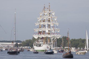Yelken 2015 sırasında Vintage tallship.