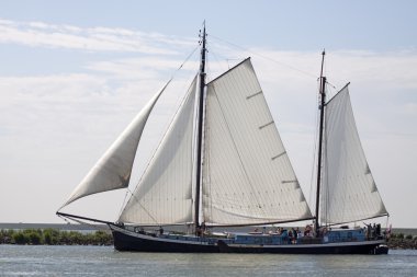 Vintage geleneksel ahşap yelkenli gemi