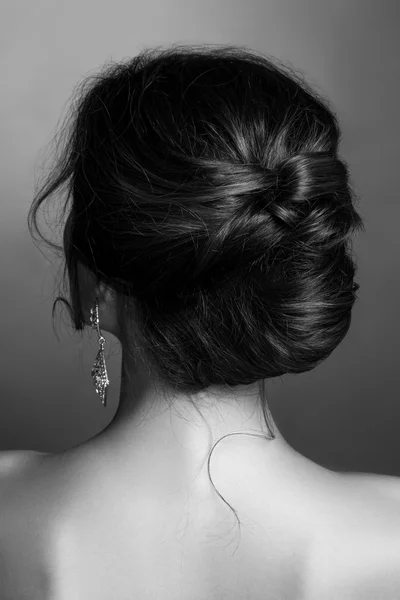 Penteado de casamento de beleza. Noiva. — Fotografia de Stock