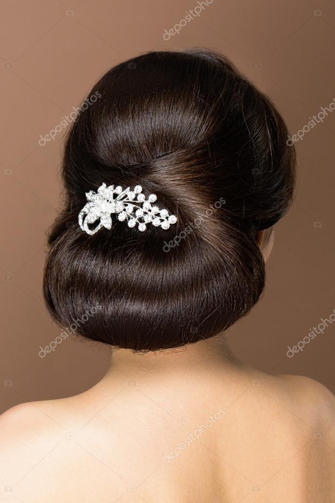 Beautiful Sensual Brunnete With Elegant Hairstyle Beauty
