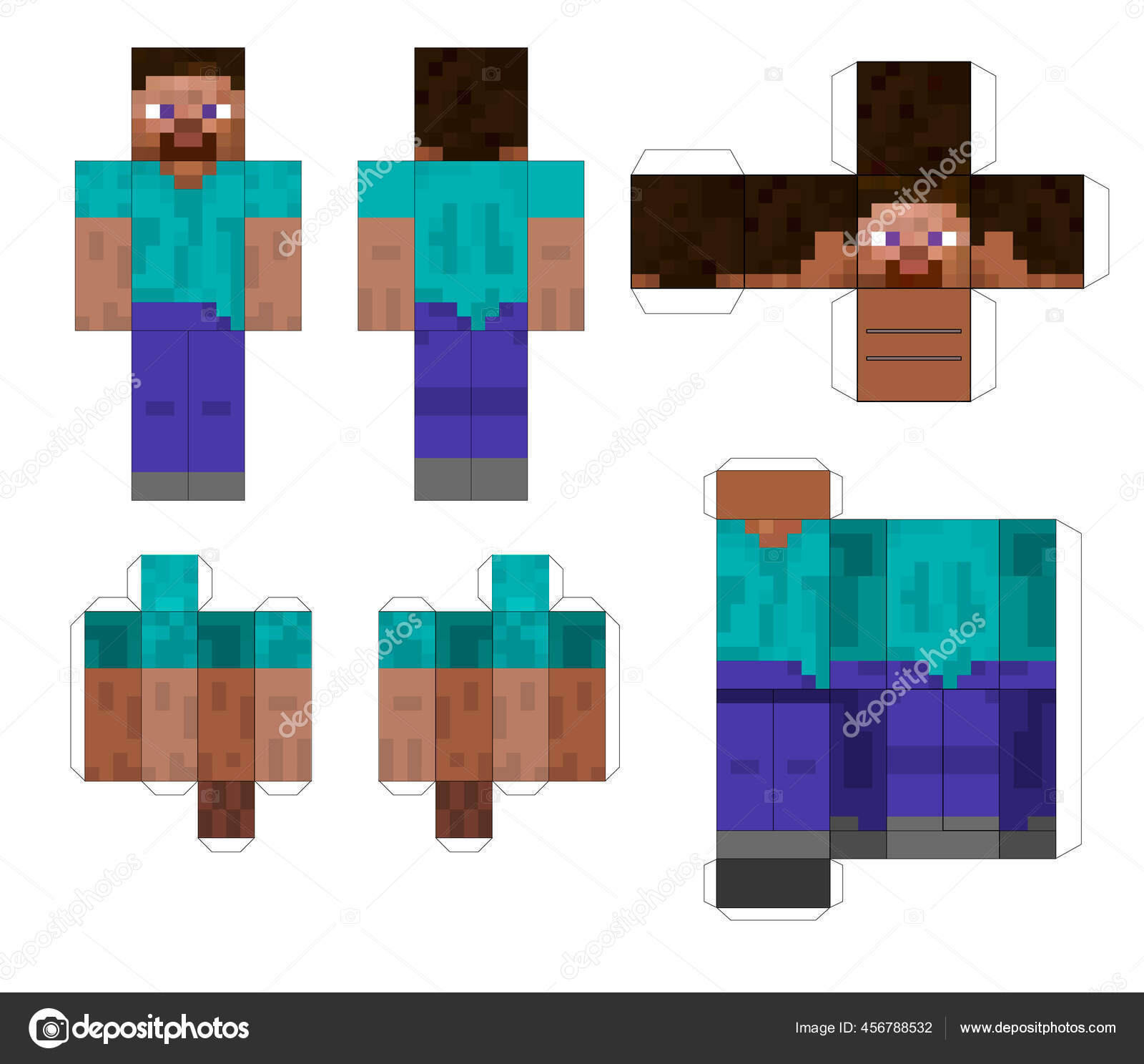 Papercraft Steve Minecraft