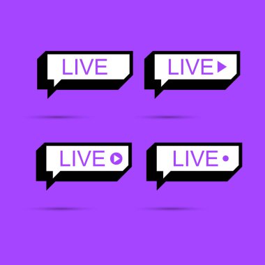 Canlı Webinar. Canlı ikon, afiş. Vektör illüstrasyonu EPS10