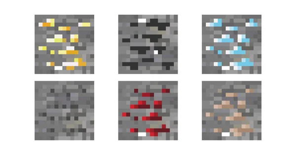 Pixel Hintergrund Das Konzept Der Spiele Hintergrund Material Und Bodenproben — Stockvektor