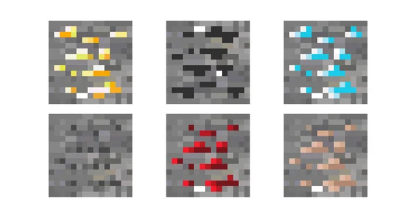 Pixel Hintergrund Das Konzept Der Spiele Hintergrund Material Und Bodenproben — Stockvektor