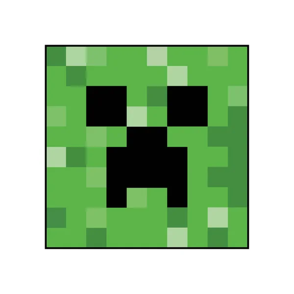 Pixel Charakter Kriper Kriper Spielcharakterkonzept Kriper Konzept Vektorillustration — Stockvektor