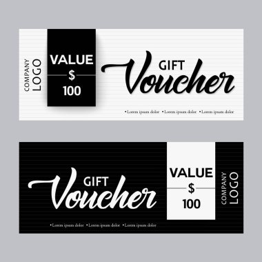 Kurdeleli ve hediye kutulu lüks hediye çeki. Şenlikli bir hediye çeki, kupon ve sertifika için zarif bir şablon. İndirim Coupon Şablonu Vektör İllüstrasyonu EPS10
