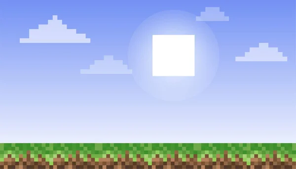 Pixel Hintergrund Das Konzept Der Spiele Hintergrund Vektorillustration — Stockvektor
