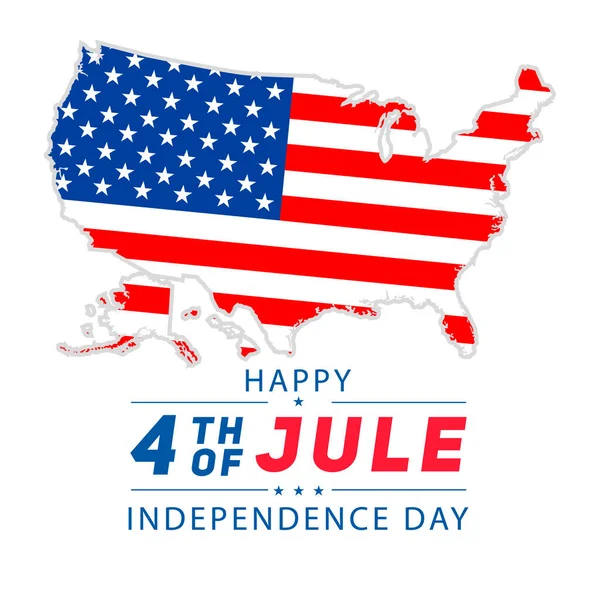 4Th July Lettering Greeting Cards Banner Happy Independence Day United — Stockvector