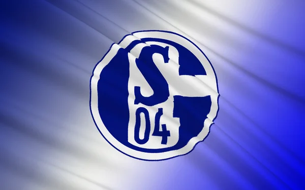 Flagga fotboll club Schalke 04, Gegmany — Stockfoto