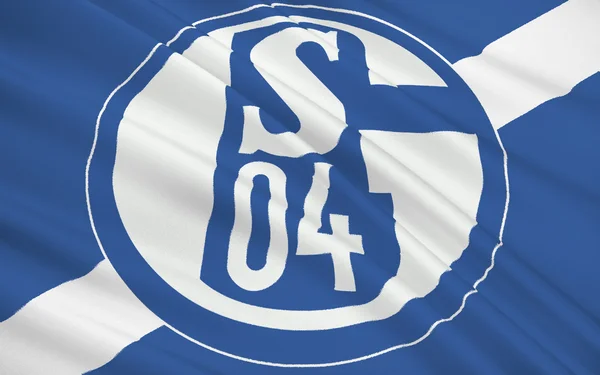 Bandera club de fútbol Schalke 04, Gegmany —  Fotos de Stock