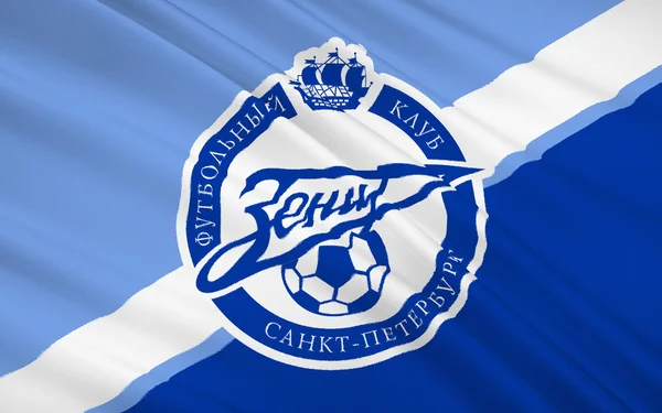 Vlag football club Zenith Sint Petersburg, Rusland — Stockfoto