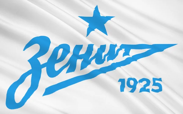 Bandeira football club Zenit, Rússia — Fotografia de Stock