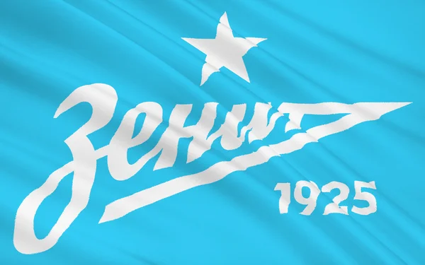 Drapeau club de football Zenit, Russie — Photo