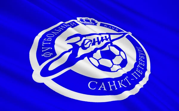 Vlag football club Zenith Sint Petersburg, Rusland — Stockfoto