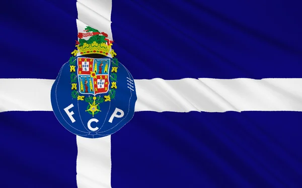 Λέσχη ποδοσφαίρου Πόρτο, Πορτογαλία σημαία — Φωτογραφία Αρχείου