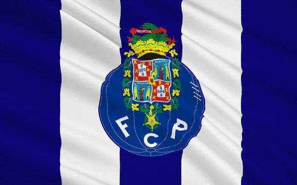 Λέσχη ποδοσφαίρου Πόρτο, Πορτογαλία σημαία — Φωτογραφία Αρχείου