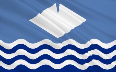 Flag of Isle of Wight is a county, England clipart