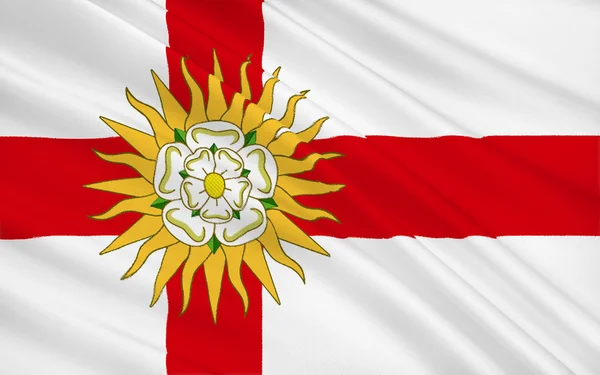 Σημαία της κομητείας του δυτικού Γιόρκσαϊρ, Αγγλία — Φωτογραφία Αρχείου