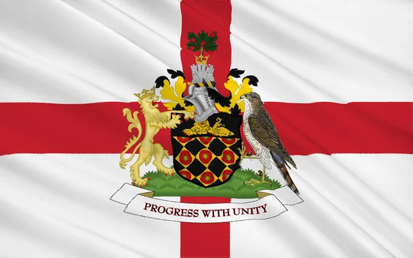 Bandeira de Metropolitan Borough of Wigan city, Inglaterra — Fotografia de Stock