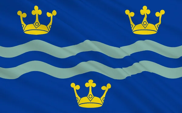 Vlajka hrabství Cambridgeshire, Anglie — Stock fotografie