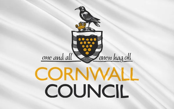 Bandeira do condado de Cornwall, Inglaterra — Fotografia de Stock