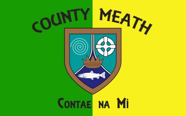 Flag of County Meath is a county in Ireland clipart