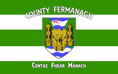 İlçe Fermanagh Kuzey İrlanda bayrağı