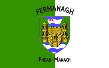 İlçe Fermanagh Kuzey İrlanda bayrağı