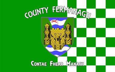 İlçe Fermanagh Kuzey İrlanda bayrağı