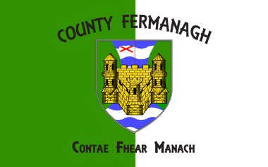 İlçe Fermanagh Kuzey İrlanda bayrağı
