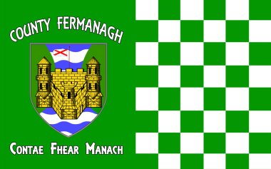 İlçe Fermanagh Kuzey İrlanda bayrağı