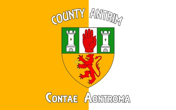 Flag of County Antrim in Ireland — Stock Photo, Image