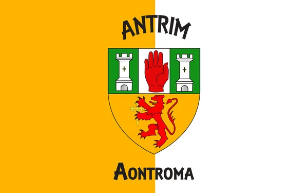 Flag of County Antrim in Ireland — Stock Photo, Image