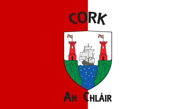 Bandera del Condado de Cork es el condado más grande y meridional de Ir — Foto de Stock