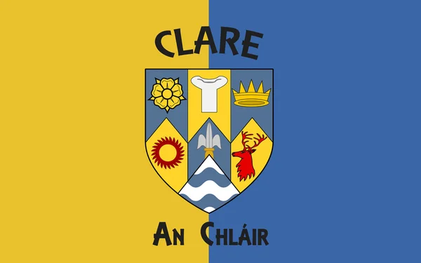 Bandera del Condado de Clare es un condado de Irlanda. —  Fotos de Stock