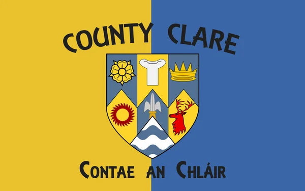 Flaga County Clare jest hrabstwem w Irlandii — Zdjęcie stockowe