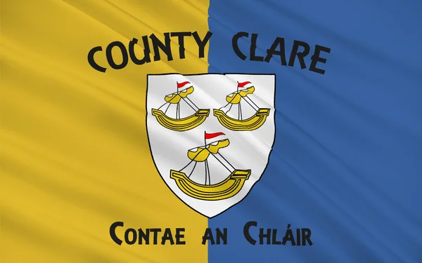 Flaga County Clare jest hrabstwem w Irlandii — Zdjęcie stockowe