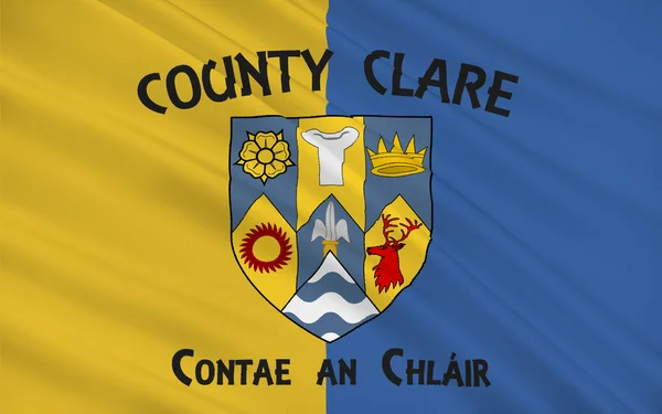 La bandiera della contea di Clare è una contea dell'Irlanda — Foto Stock