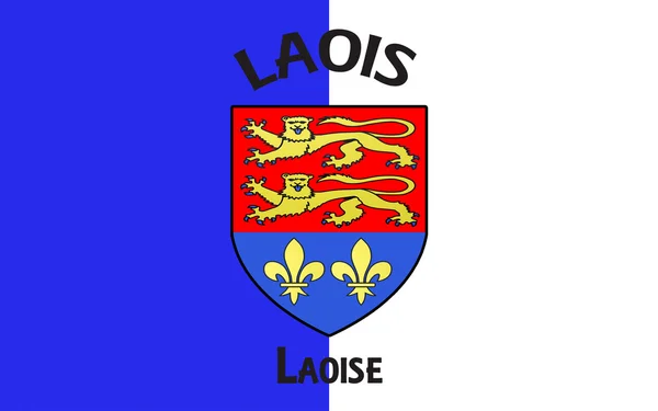 Vlag van County Laois is een graafschap van Ierland — Stockfoto