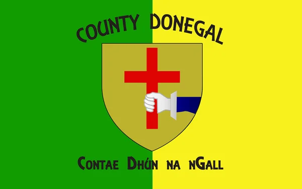 Bandeira do Condado de Donegal é um condado da Irlanda — Fotografia de Stock