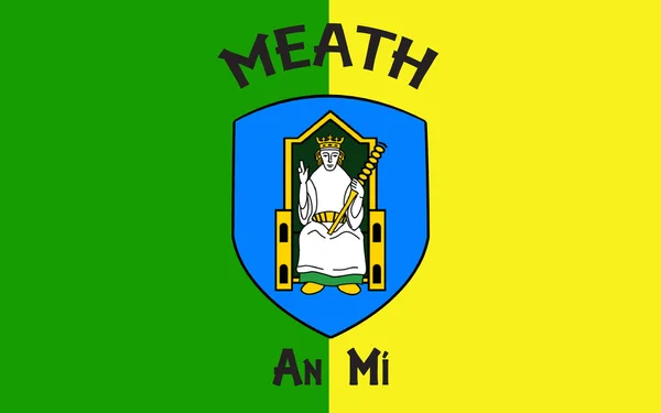 Flag of County Meath is a county in Ireland — Stock Photo, Image