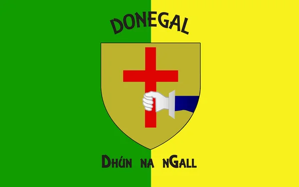 La bandiera della contea di Donegal è una contea dell'Irlanda — Foto Stock