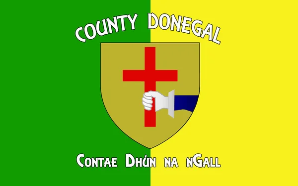 La bandiera della contea di Donegal è una contea dell'Irlanda — Foto Stock
