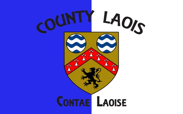 Vlag van County Laois is een graafschap van Ierland — Stockfoto