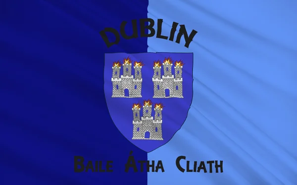 Flag County Dublin is a county in Ireland — Stock Photo, Image