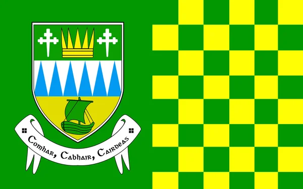 ケリー州の旗がアイルランドの郡 — ストック写真