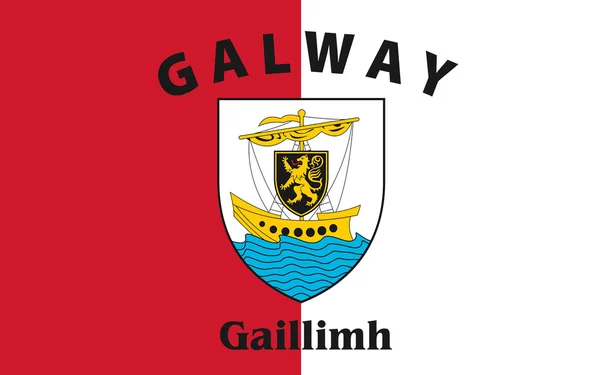Прапор округу Ґолвей — жудець на захід від Ірландії — стокове фото