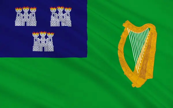 Σημαία του Δουβλίνου είναι η πρωτεύουσα και μεγαλύτερη πόλη της Ιρλανδίας — Φωτογραφία Αρχείου