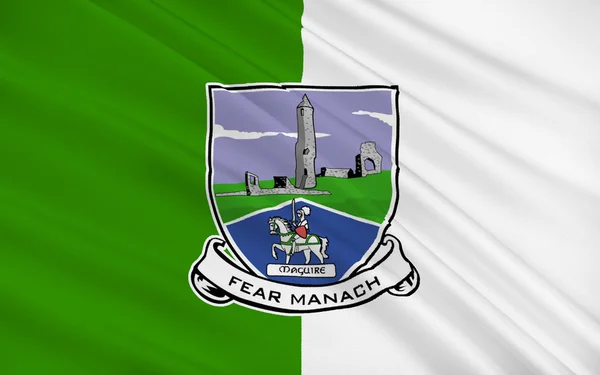 Flagge der Grafschaft Fermanagh im Norden Irlands — Stockfoto