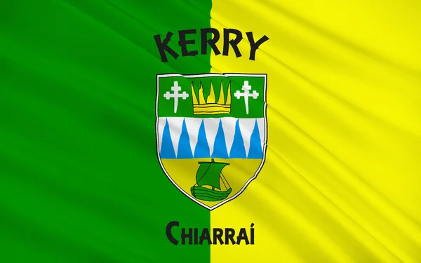 La bandiera della contea di Kerry è una contea dell'Irlanda — Foto Stock